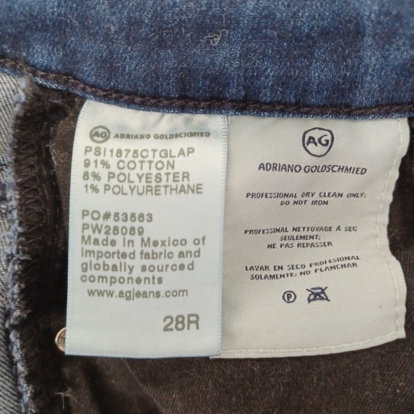 Adriano Goldschmied The Mari AG-ED Dark Wash Denim Jeans 28R High Rise Straight - Picture 8 of 11